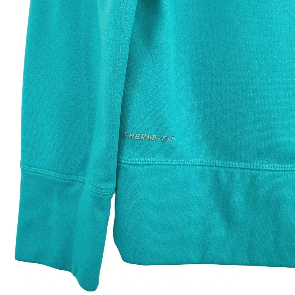 Nike Therma-FIT Men's Medium‎ Teal Crewneck Sweatshirt Pullover Pocket Athletic